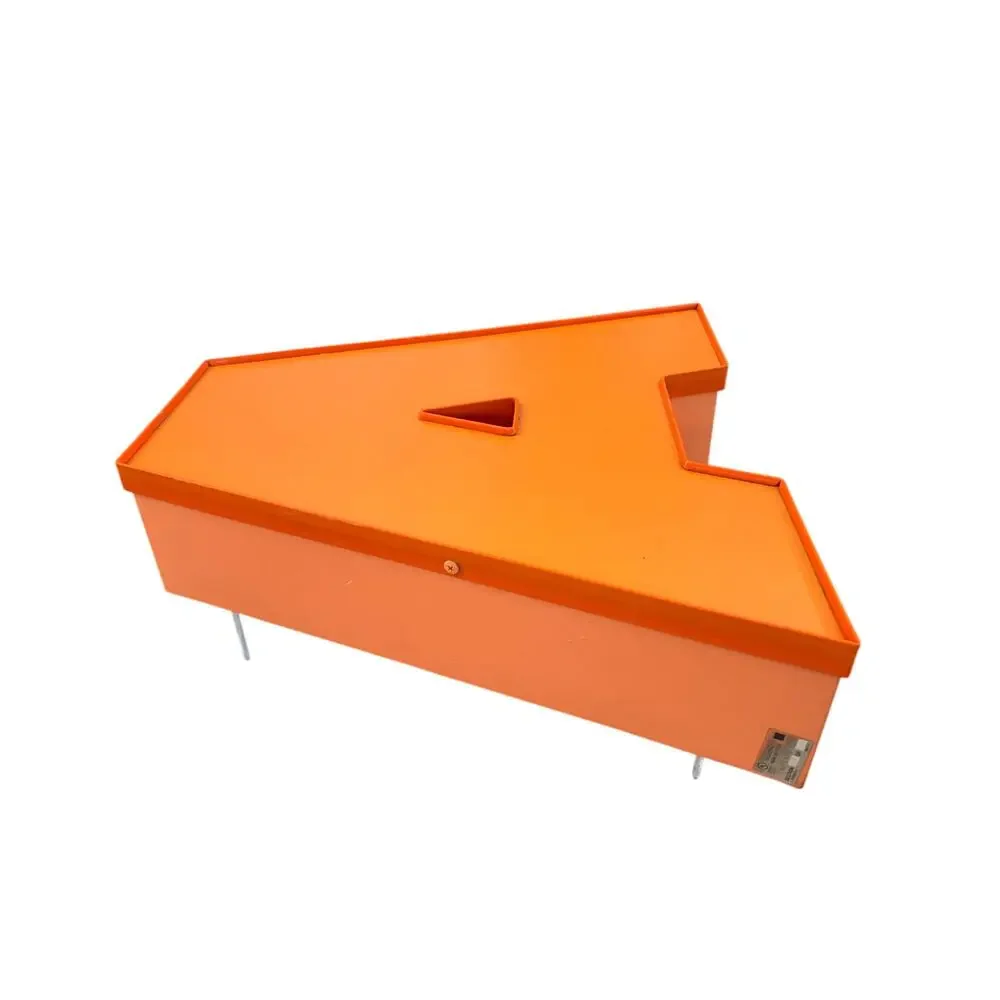 Commercial Channel Letter A Storefront Sign 22” SSC Lighted Orange salvaged
